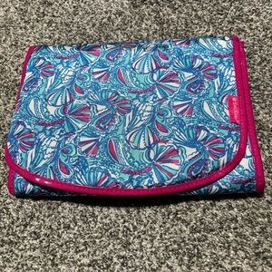 Lilly Pulitzer for Target Hanging Travel Make-up Toiletry Case Blue & Pink